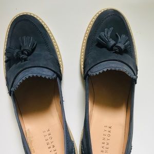 Barney’s Blue Suede Loafers